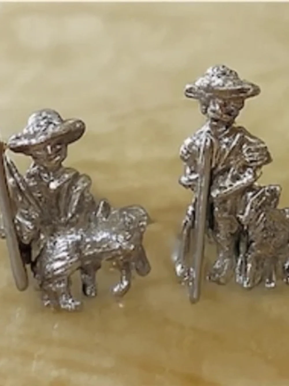Vintage 1959 Cufflinks & Tie Bar Tom Sawyer No 5931 signed  Sarah Coventry